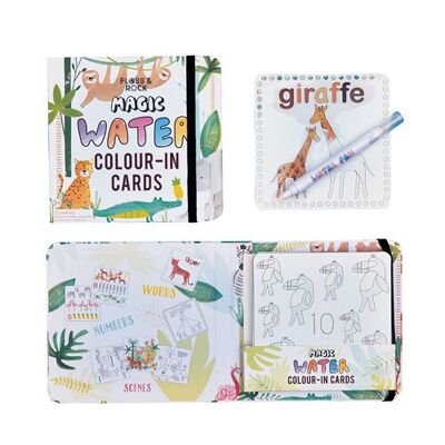 Carte magiche dell'acqua che cambiano colore - Jungle