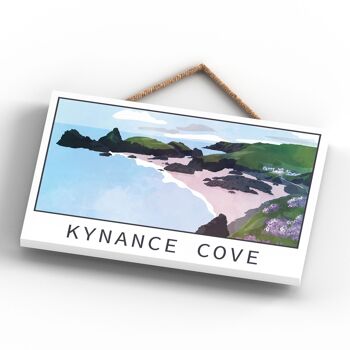 P5095 - Kynance Cove Illustration Print Cornwall Plaque à suspendre en bois 4