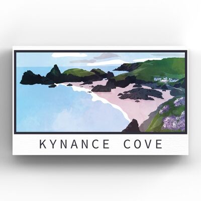 P5098 - Illustrazione di Kynance Cove Stampa Cornovaglia Magnete in legno