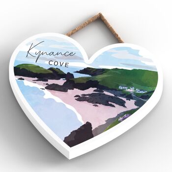 P5101 - Kynance Cove Illustration Print Cornwall Plaque à suspendre en bois 4
