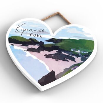 P5103 - Kynance Cove Illustration Print Cornwall Plaque à suspendre en bois 4