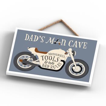 P5112 - Dads Man Cave Motorbike Tools Plaque en bois rétro 4