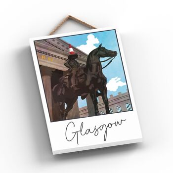 P5125 - Glasgow River Clyde Arc Daylight Scotlands Landscape Illustration Plaque en bois 2