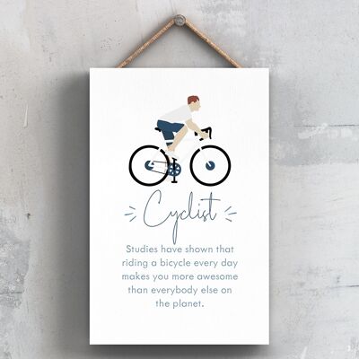 P5167 - Ciclista Più fantastico Ciclismo a tema Bicicletta Man Cave Gift Targa da appendere in legno