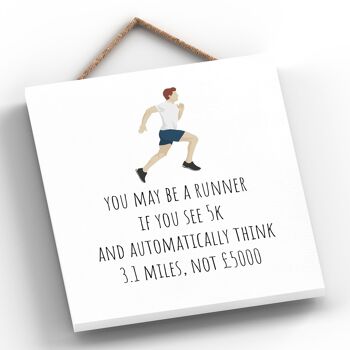 P5178 - Runner If You See 5K Running Themed Jogger Man Cave Gift Plaque à suspendre en bois 2