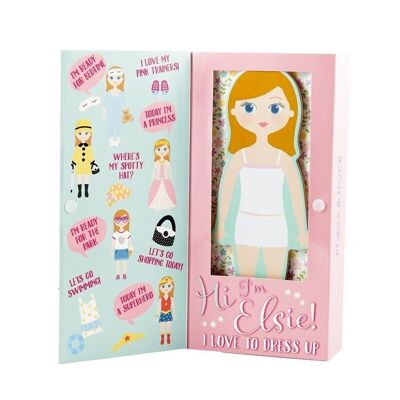 Wooden Magnetic Dress Up Doll - Elsie