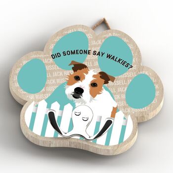 P5343 - JACK RUSSELL DE KATE PEARSON ILLUSTRATION DE RACE DE CHIEN PAWPRINT CROCHET EN PLOMB 4