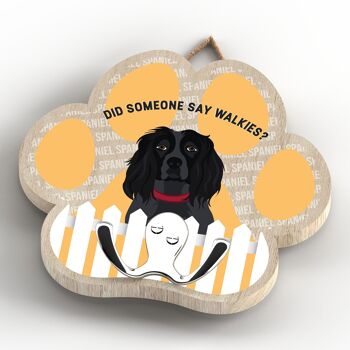 P5353 - SPRINGER SPANIEL DE KATE PEARSON ILLUSTRATION DE RACE DE CHIEN PAWPRINT CROCHET EN PLOMB 4