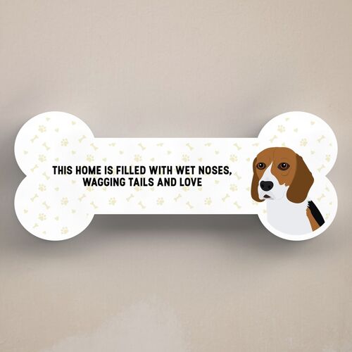 P5392 - Beagle Dog Reason To Smile Katie Pearson Artwork Standing Bone Plaque