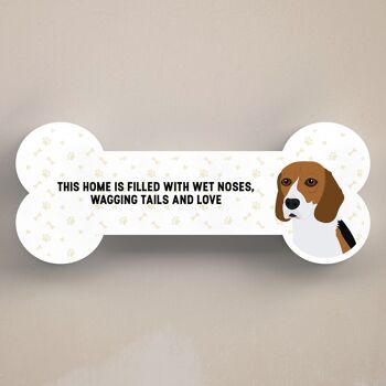 P5392 - Beagle Dog Reason To Smile Katie Pearson Artwork Standing Bone Plaque 1