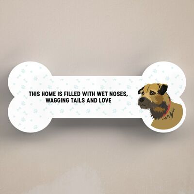 P5406 – Border Terrier Dog Reason To Smile Katie Pearson Artwork Standing Bone Plaque
