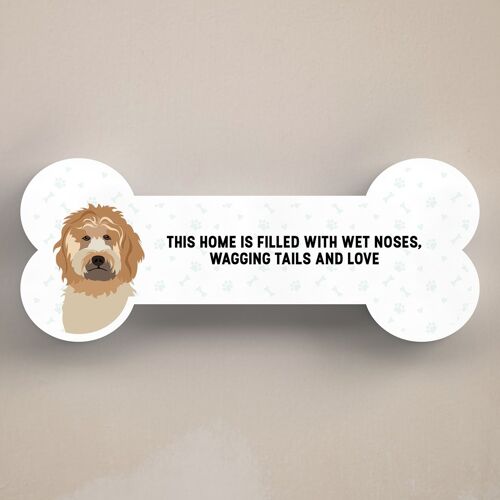 P5424 - Cockapoo Dog Reason To Smile Katie Pearson Artwork Standing Bone Plaque