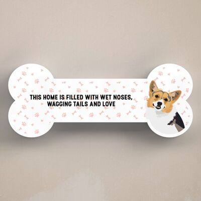 P5430 – Corgi Dog Reason To Smile Katie Pearson Artwork Standing Bone Plaque