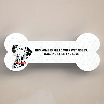 P5434 - Dalmation Dog Reason To Smile Katie Pearson Artwork Standing Bone Plaque