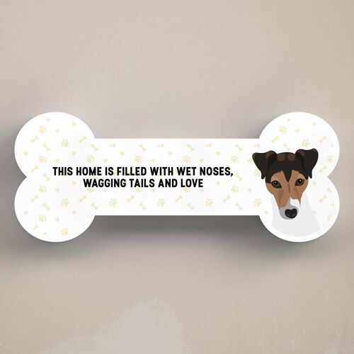 P5454 - Jack Russell Dog Reason To Smile Katie Pearson Artwork Standing Bone Plaque