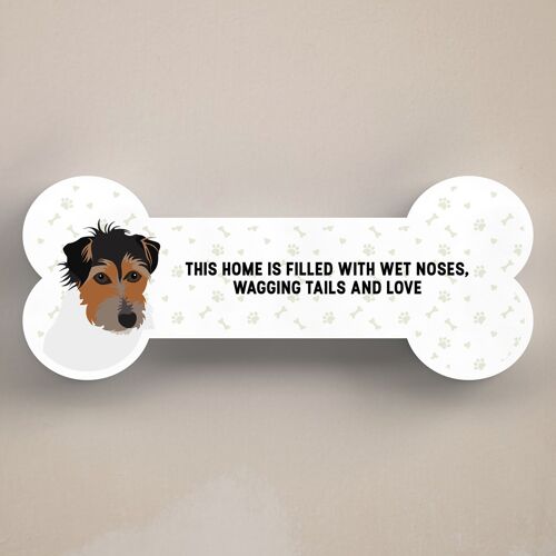 P5456 - Jack Russell Dog Reason To Smile Katie Pearson Artwork Standing Bone Plaque