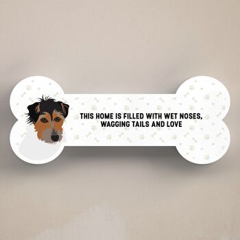 P5456 - Jack Russell Dog Reason To Smile Katie Pearson Artwork Standing Bone Plaque 1