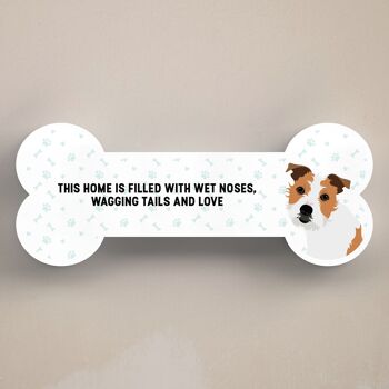 P5458 - Jack Russell Dog Reason To Smile Katie Pearson Artwork Standing Bone Plaque 1