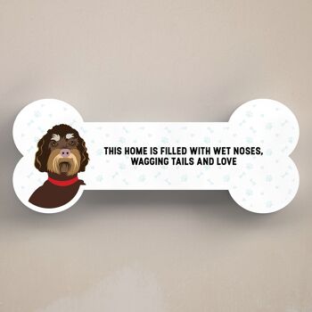P5460 - Labradoodle Dog Reason To Smile Katie Pearson Artwork Plaque en os debout 1
