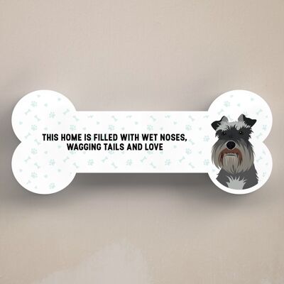 P5472 – Schnauzer Dog Reason To Smile Katie Pearson Artwork Standing Bone Plaque