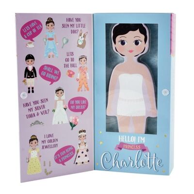 Holz Magnetic Dress Up Puppe - Charlotte