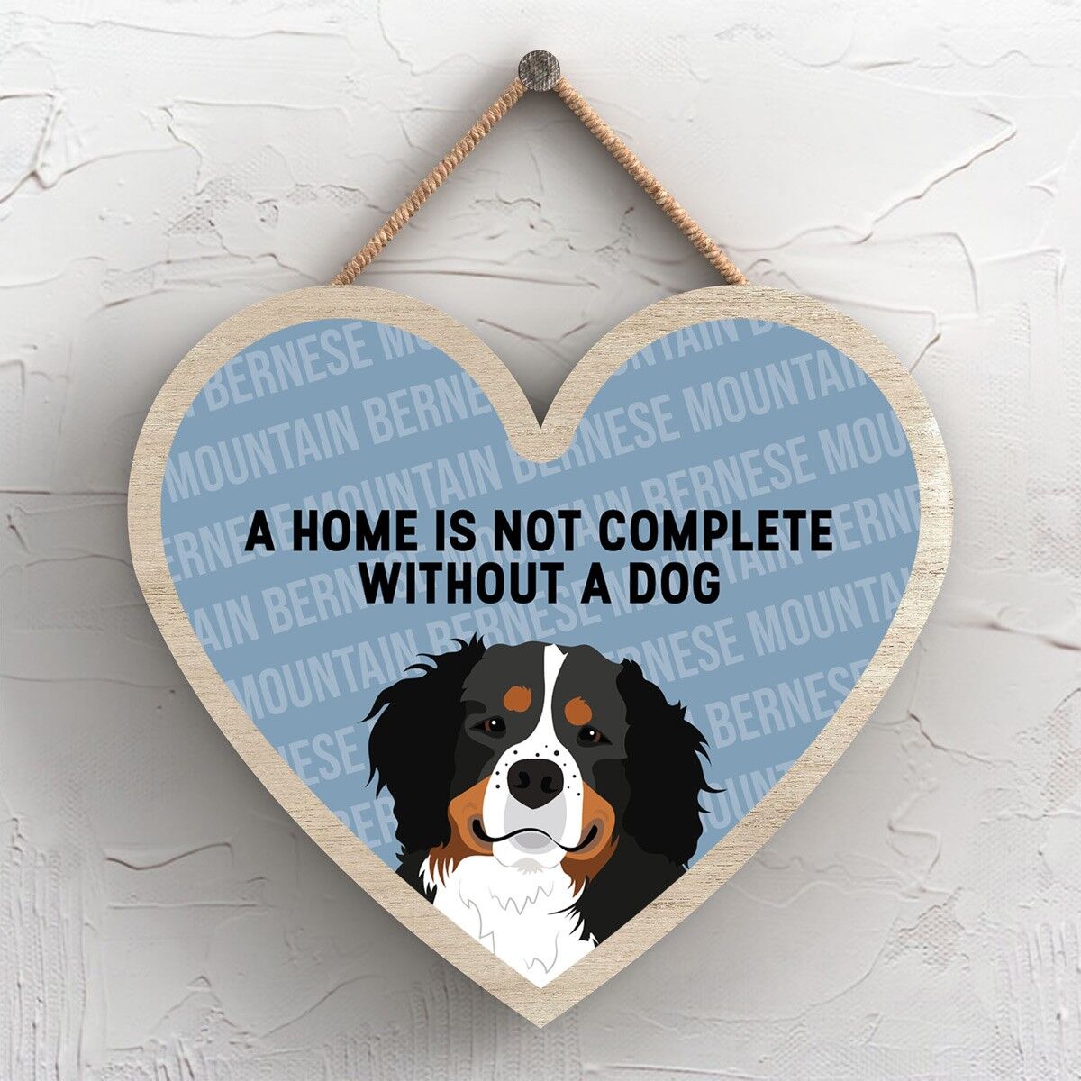 P5669 - La casa del bovaro bernese non è completa senza Katie Pearson Artworks Heart Hanging Plaque