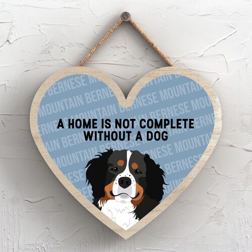 P5669 - Bernese Mountain Dog Home Isn't Complete Without Katie Pearson Artworks Heart Hanging Plaque