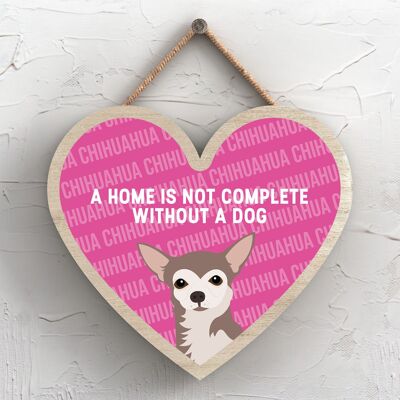 P5689 – Chihuahua-Zuhause ist nicht komplett ohne Katie Pearson Artworks Herz-Plakette zum Aufhängen