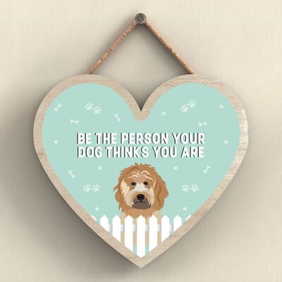 P5694 - Cockapoo Be The Person Your Dog Thinks You Are Without Katie Pearson Artworks Heart Hanging Plaque