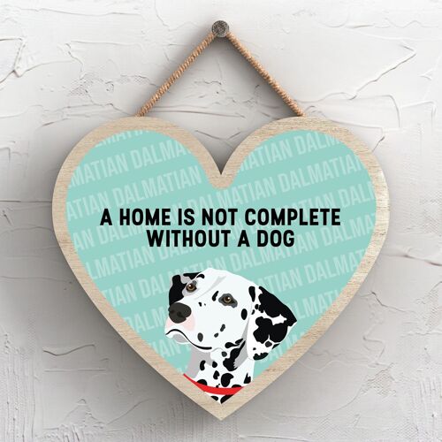 P5703 - Dalmation Home Isn't Complete Without Katie Pearson Artworks Heart Hanging Plaque