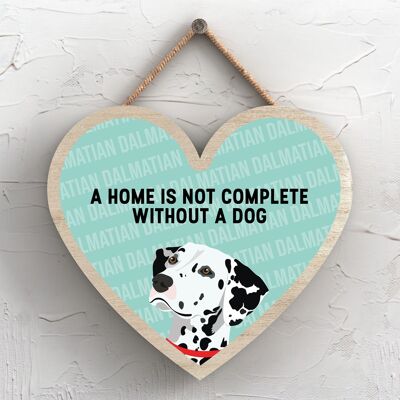 P5703 - Dalmation Home no está completo sin Katie Pearson Artworks Heart Hanging Plaque