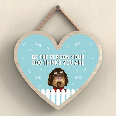 P5730 - Labrador Be The Person Your Dog Thinks You Are Without Katie Pearson Artworks Heart Hanging Plaque