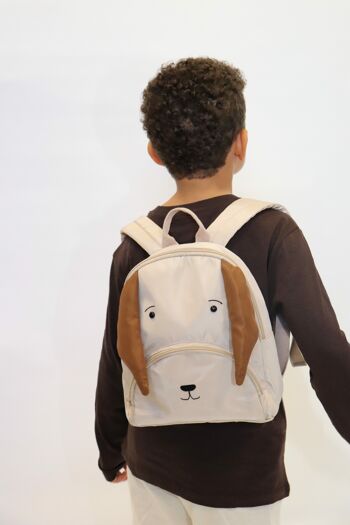 Sac à dos maternelle pour enfants - Puppy le petit chiot aux oreilles 3D 5