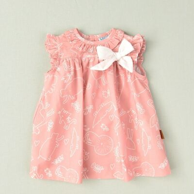 Vestito rosa da neonata COC-45054