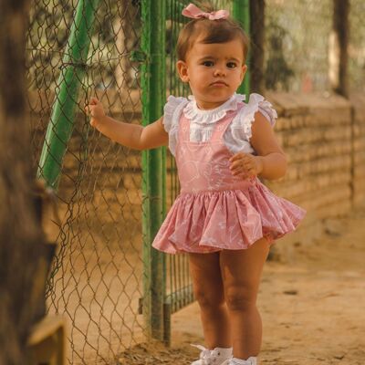 Baby girl's pink dungaree dress COC-45053