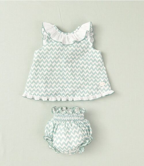 Baby's aquamarine dress with panties COC-45016