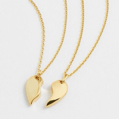 BFF Heart Necklace Set