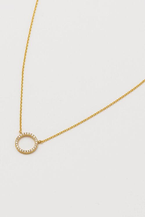 Circle CZ Necklace