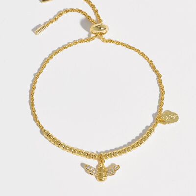 Bracciale Amelia con ciondolo ape CZ