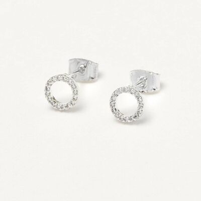 CZ Circle Earrings