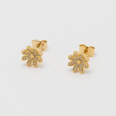 Daisy Wildflower CZ Ohrstecker