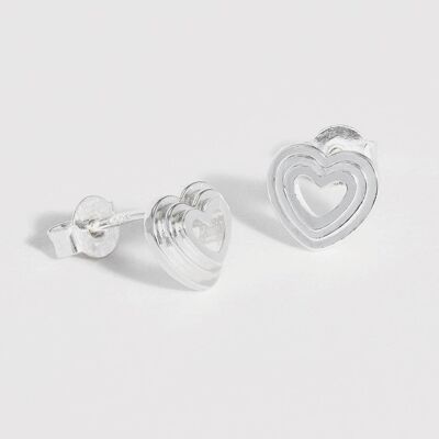 Layered Heart Studs