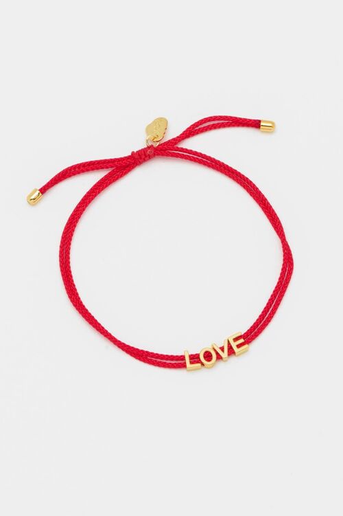 Love Slider Bead Friendship Bracelet
