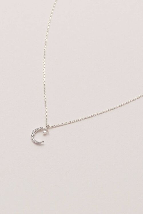 Moon and Star Necklace