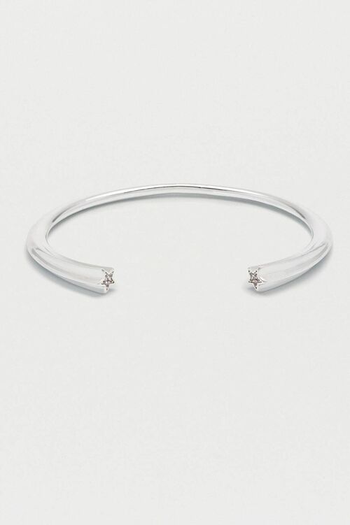 Open Cuff Bangle with Star CZ Detail