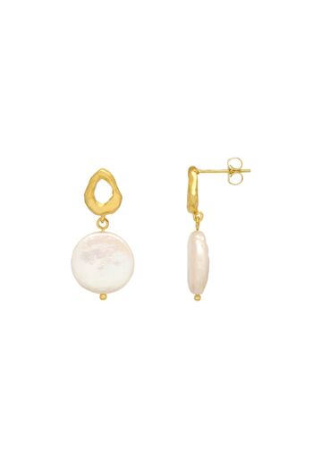 Boucles d'oreilles pendantes en perles organiques 3