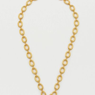 Oval Link T-Bar Chain Necklace