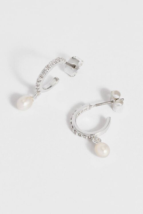 Pearl CZ Hoops