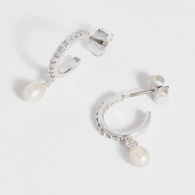 Pearl CZ Hoops