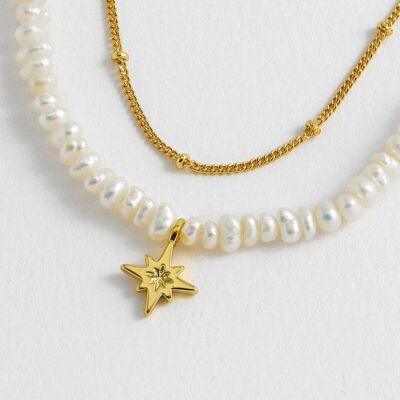 Pearl Northern Star Necklace Cream Pearl